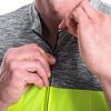 SENSOR CYKLO MOTION tricou bărbătesc cu mânecă scurtă cu fermoar complet galben neon/gri