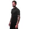 SENSOR COOLMAX RACE tricou bărbătesc cu mânecă scurtă cu fermoar complet negru