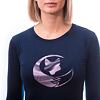SENSOR MERINO ACTIVE FOX tricou de damă cu mânecă lungă albastru intens