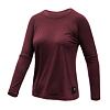 SENSOR MERINO AIR traveller tricou dama cu maneca lunga rosu port