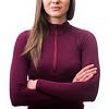 SENSOR MERINO DF tricou dama maneca lunga fermoar lilla