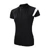 SENSOR CYKLO COOLMAX CLASSIC Tricou damă cu mâneci scurte fermoar complet negru adevărat