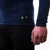 SENSOR MERINO DF tricou bărbătesc cu mânecă lungă cu fermoar albastru intens