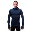 SENSOR MERINO DF tricou bărbătesc cu mânecă lungă și glugă albastru intens