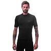 SENSOR COOLMAX RACE tricou bărbătesc cu mânecă scurtă cu fermoar complet negru