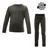 SENSOR MERINO AIR SET tricou cu maneca lunga + pantaloni copii verde olive
