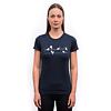SENSOR MERINO ACTIVE SONGBIRDS tricou de damă cu mânecă scurtă albastru intens