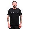 SENSOR MERINO BLEND ELEMENTS tricou barbatesc cu maneca scurta, negru