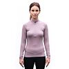 SENSOR MERINO DF tricou damă cu mânecă lungă cu fermoar violet mistic