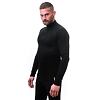 SENSOR MERINO DF tricou bărbați cu mânecă lungă fermoar negru