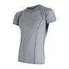SENSOR MERINO ACTIVE tricou barbatesc, maneca scurta, gri