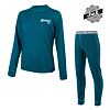 SENSOR DOUBLE FACE SET LOGO tricou cu maneca lunga pentru juniori + pantaloni scurti safir