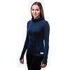 SENSOR MERINO DF tricou de damă cu mânecă lungă și glugă de un albastru intens