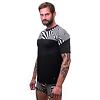 SENSOR COOLMAX IMPRESS tricou bărbătesc cu mânecă scurtă negru/geometrie