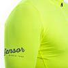 SENSOR CYKLO COOLMAX CLASSIC tricou bărbătesc cu mânecă scurtă cu fermoar complet galben neon