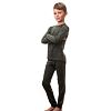SENSOR MERINO AIR SET tricou cu maneca lunga + pantaloni copii verde olive