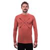 SENSOR MERINO ACTIVE SNSR tricou bărbătesc cu mânecă lungă terracotta