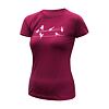 SENSOR MERINO ACTIVE SONGBIRDS tricou damă cu mânecă scurtă violet