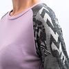 SENSOR MERINO BLEND IMPRESS cămașă cu mânecă lungă pentru femei mystic violet/zebra