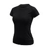 SENSOR MERINO ACTIVE NO LOGO tricou dama maneca scurta negru