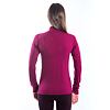 SENSOR MERINO ACTIVE Tricou de damă cu mâneci lungi, guler înalt cu fermoar, culoare lilla