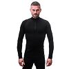 SENSOR MERINO DF tricou bărbați cu mânecă lungă fermoar negru