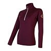 SENSOR MERINO UPPER hanorac de dama scurt cu fermoar port rosu