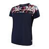 SENSOR HELIUM tricou de damă cu mânecă scurtă, deep blue/frunze