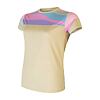 SENSOR HELIUM tricou damă largi cu mânecă scurtă nisip/ dungi