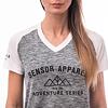 SENSOR CYKLO CHARGER tricou de damă cu mânecă scurtă, gri/alb