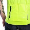 SENSOR CYKLO COOLMAX CLASSIC tricou bărbătesc cu mânecă scurtă cu fermoar complet galben neon