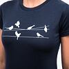SENSOR MERINO ACTIVE SONGBIRDS tricou de damă cu mânecă scurtă albastru intens