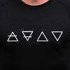 SENSOR MERINO BLEND ELEMENTS tricou barbatesc cu maneca scurta, negru