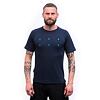 SENSOR MERINO BLEND TYPO tricou bărbătesc cu mânecă scurtă albastru intens