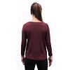 SENSOR MERINO AIR traveller tricou dama cu maneca lunga rosu port