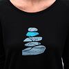 SENSOR MERINO BLEND STONE tricou de dama cu maneca lunga negru