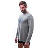 SENSOR MERINO ACTIVE COMPASS tricou cu mânecă lungă pentru bărbați, gri