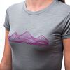 SENSOR MERINO ACTIVE MOUNTAINS tricou dama cu maneca scurta gri deschis