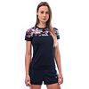SENSOR COOLMAX IMPRESS tricou damă cu mânecă scurtă deep blue/frunze