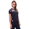 SENSOR HELIUM tricou de damă cu mânecă scurtă, deep blue/frunze