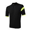SENSOR CYKLO COOLMAX CLASSIC tricou bărbătesc cu mânecă scurtă cu fermoar complet negru