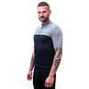 SENSOR CYKLO MOTION tricou bărbătesc cu mânecă scurtă cu fermoar complet albastru adânc/gri