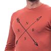 SENSOR MERINO ACTIVE SNSR tricou bărbătesc cu mânecă lungă terracotta