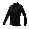 SENSOR MERINO BLEND tricou de damă cu mânecă lungă cu gât negru